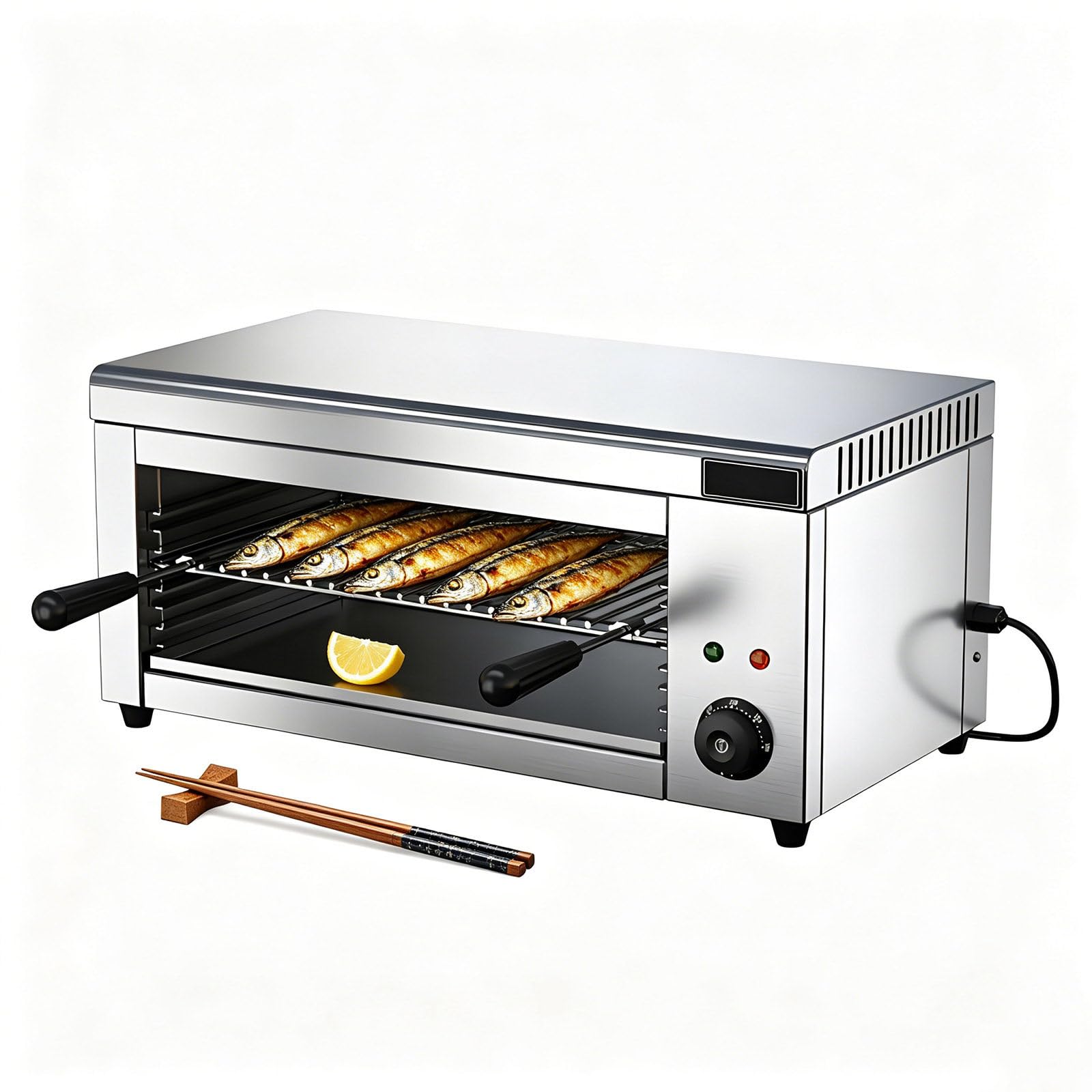 GESAIDES 2000W Commercial Electric Wall-mounted Cheese Melter Salamander Broiler BBQ Gril