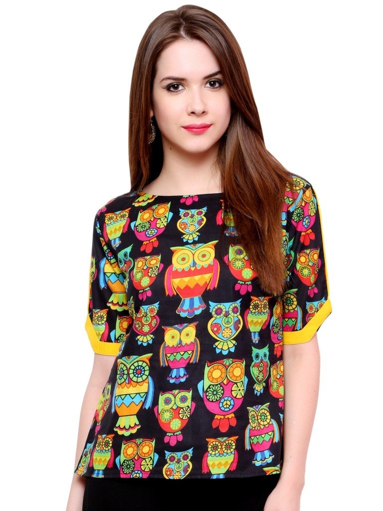 pannkh Women's Owl Print Regular Fit Top-picture-12