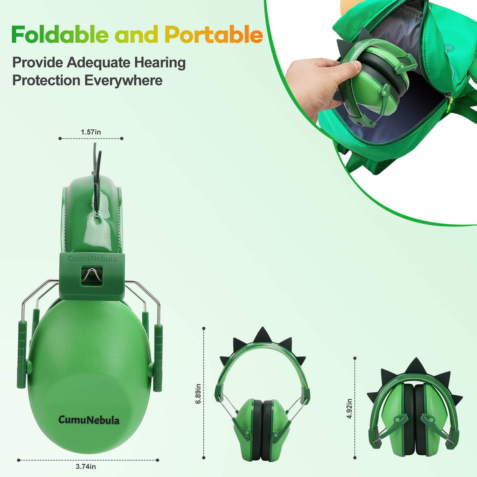 Protector Oído para Niño, Protección Auditiva SNR 28dB con Diadema Ajustable, Casco Antiruidos Profesional Cancelación de Ruido para