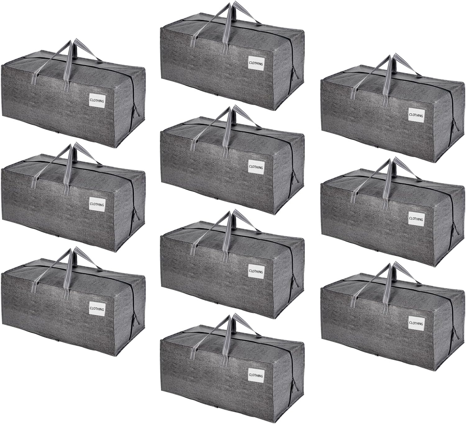 VENO 10 Pack Moving Bags w/Backpack Straps, Moving Boxes & Storage Bins Alternative