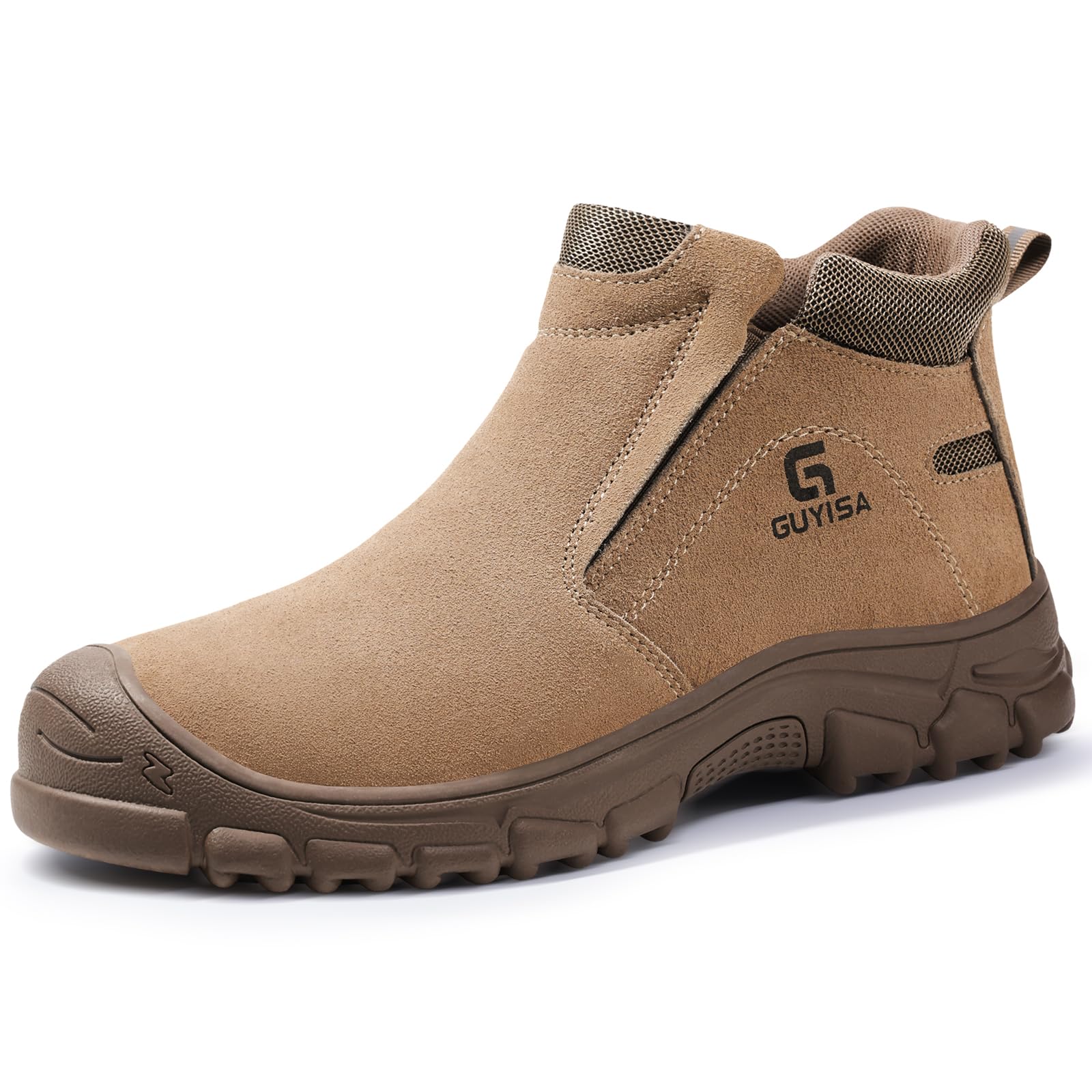 Steel Toe Boots for Men Indestructible Steel Toe Shoes Breathable High Top Work Boots for Men Lightweight Safety Shoes Non Slip Work Shoes Industry Construction Safety Boots