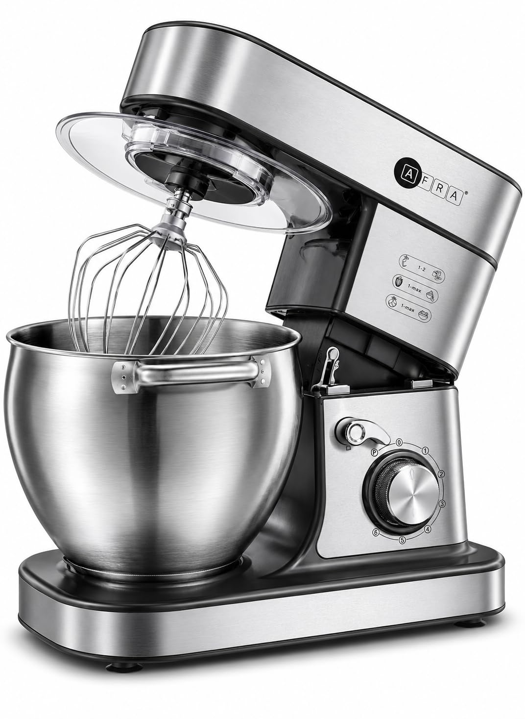 AFRA 2000W 8L Stand Mixer with 6 Speeds, Pulse and Tilt-Head Design