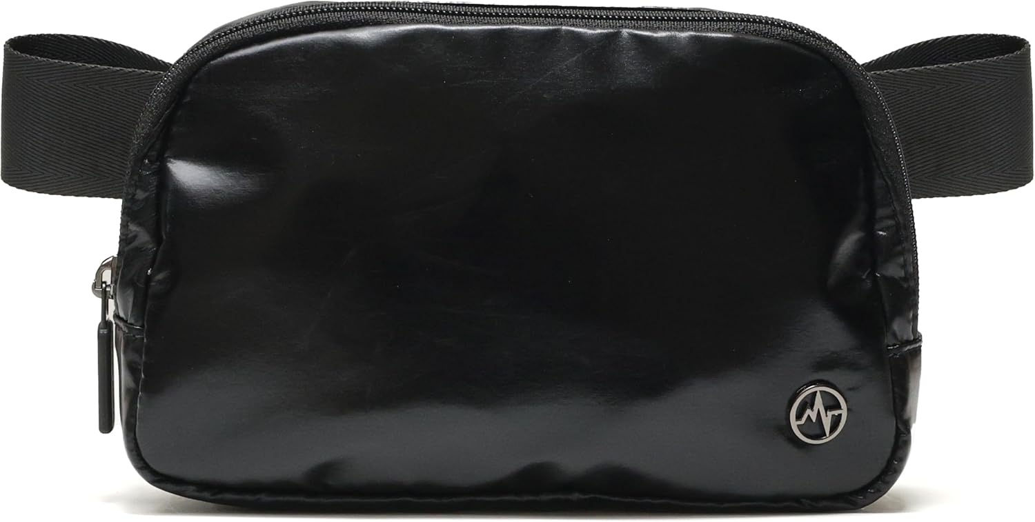 Pander Everywhere Crossbody Bag Iridescent Polyester Sling Belt Bag with Adjustable Strap