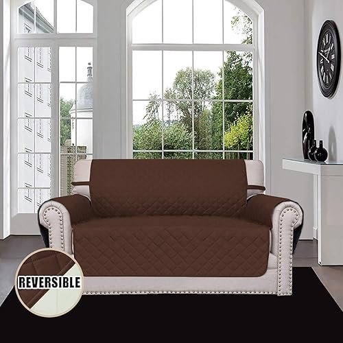 Miniatura 446 de Easy-Going - Funda reversible para sofá, resistente al agua, con varillas de espuma y correas elásticas, protector de muebles para mascotas y perros