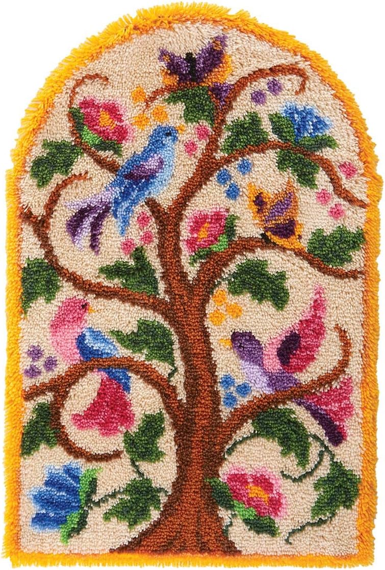 Amazon.com: Herrschners Springtime Tree of Life Latch Hook Kit