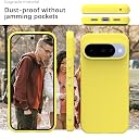 YATWIN Silicone Back Case for Google Pixel 10/10 Pro, Soft-Touch, Shockproof Phone Back Cover for Google Pixel 10/10 Pro - Yellow gallery image