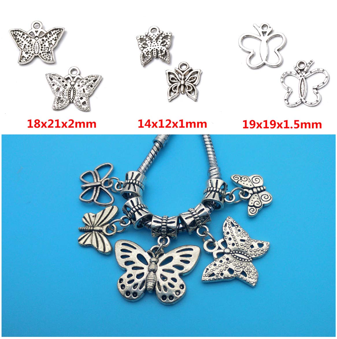 WYSIWYG 20 Pz Pendenti E Ciondoli 18x14mm Farfalla Vuota Pendenti - Foto 4