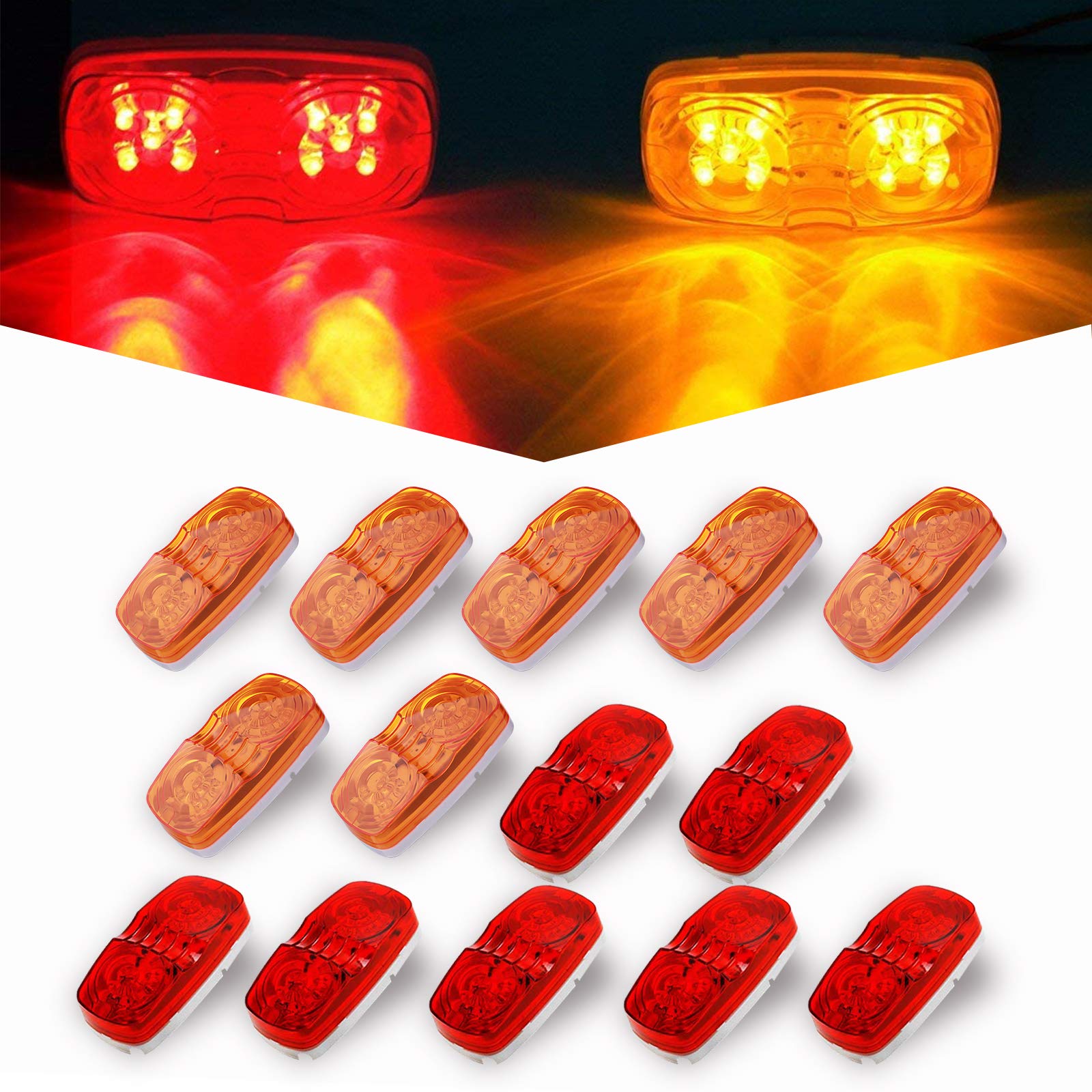 Buy Sinvert 14x LED Trailer Lights Trailer Marker LED Light Double
