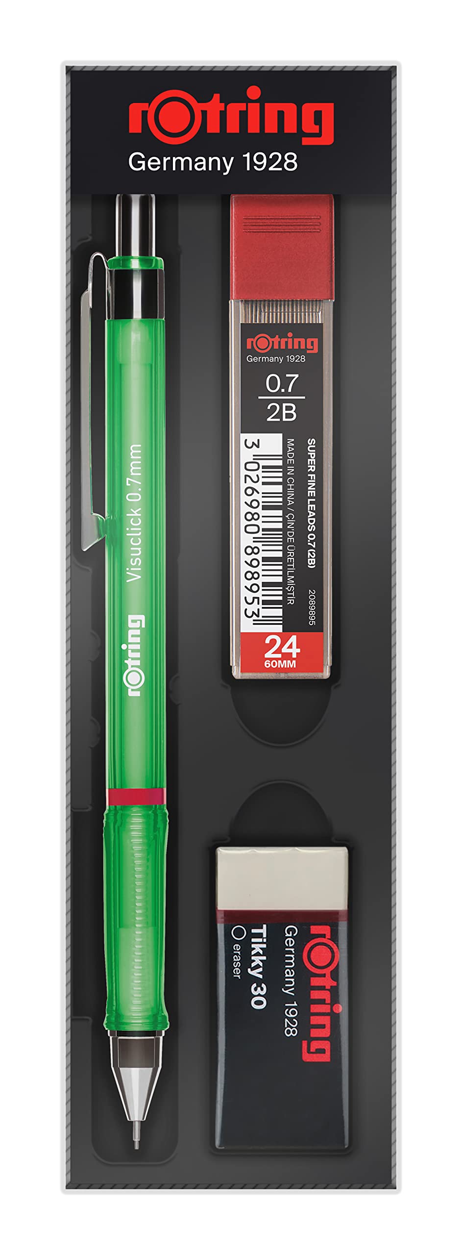 ROTRING 0,7 SPISICK+MIN+Gumka Zielona