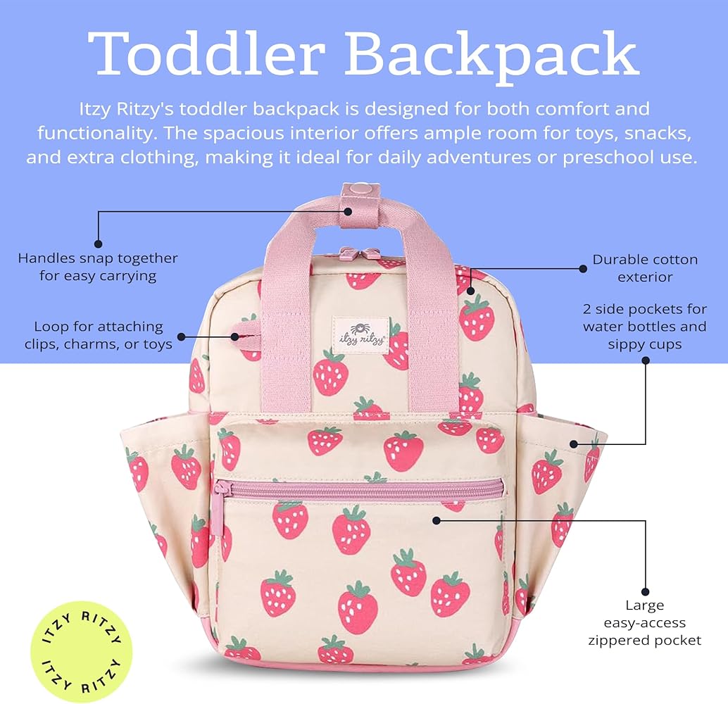 Amazon.com: Itzy Ritzy Toddler Backpack - Daycare Bag - Features
