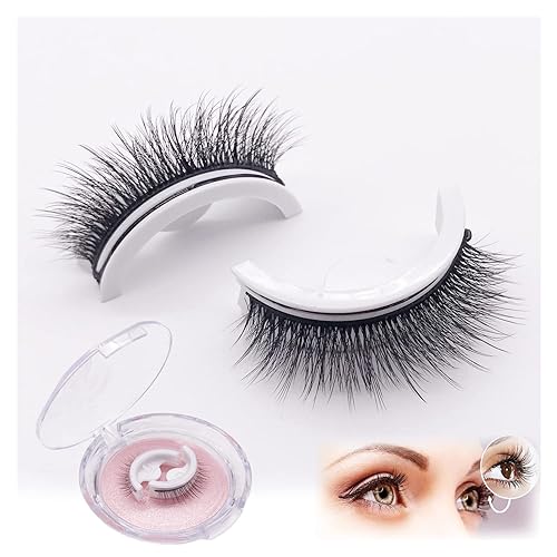 2 pares de pestañas autoadhesivas reutilizables 2023, aspecto natural, sin pegamento, pestañas adhesivas, impermeables, fáciles de poner, pestañas