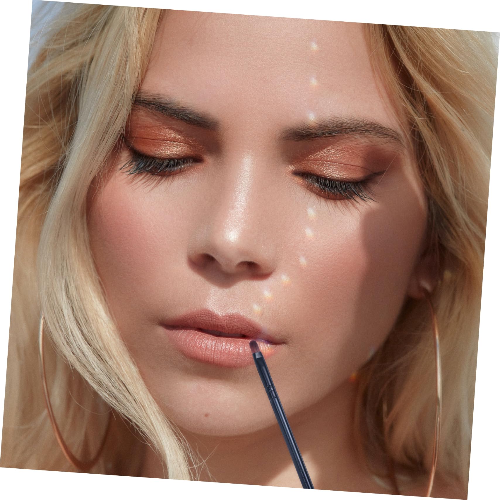 FOMIYES Makeup Brush Set 50pcs Lip Brush Portable Lipstick Applicator for Travel