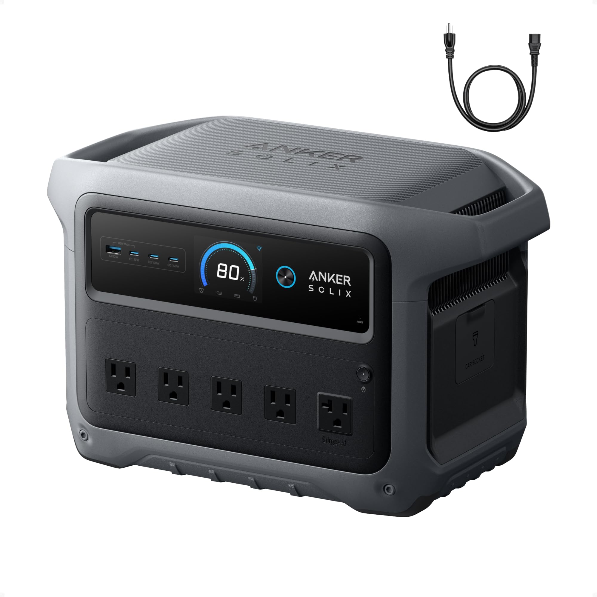Anker SOLIX C1000 Gen 2 with AC charging cable, 2000W 1024Wh Power