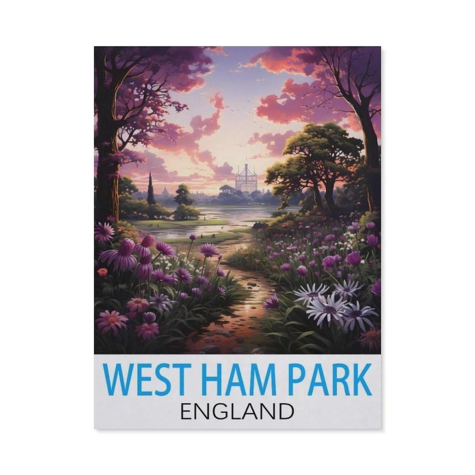 1000 Piece Jigsaw Puzzles for Adults，West Ham Park England，Classic Puzzle Difficult Puzzle Fun Creative DIY Toys Gifts for Girls And Boys, Family Games（50x70cm）-DK85