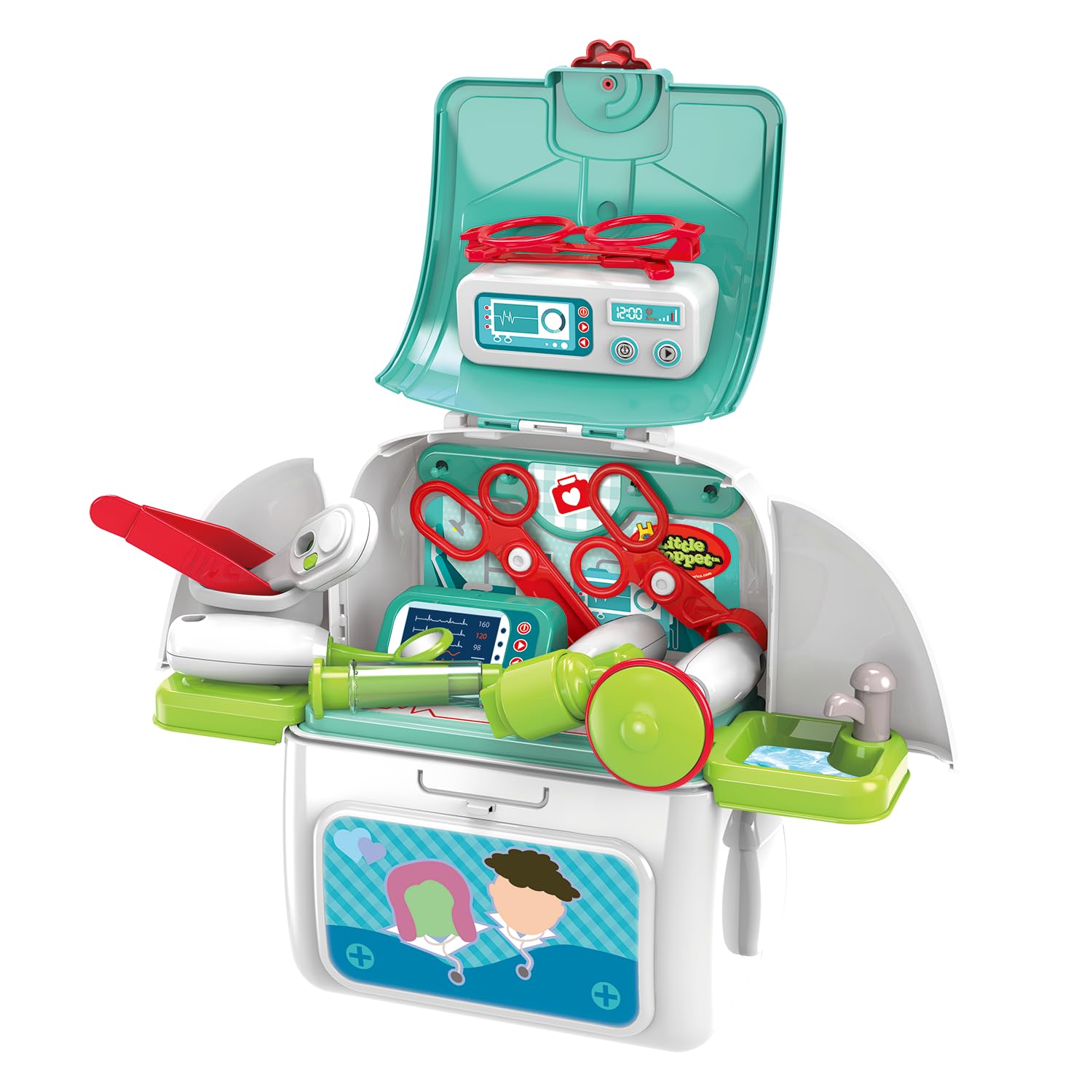 Family Games America Little Moppet Backpack Play Set Spark Your Child's Imagination with Our Doctor Playset - The Perfect Toy for Aspiring Medical Professionals! - Doctor