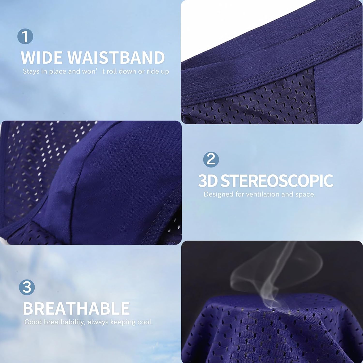 HOOFESAN Men's Underwear Pack Briefs- Breathable Built-in with 3D Pouch Comfortable Underwear for Men - Image 3