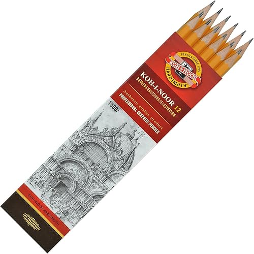 Miniatura 2 de KOH-I-NOOR 12 lápices profesionales de grafito. 1500HB