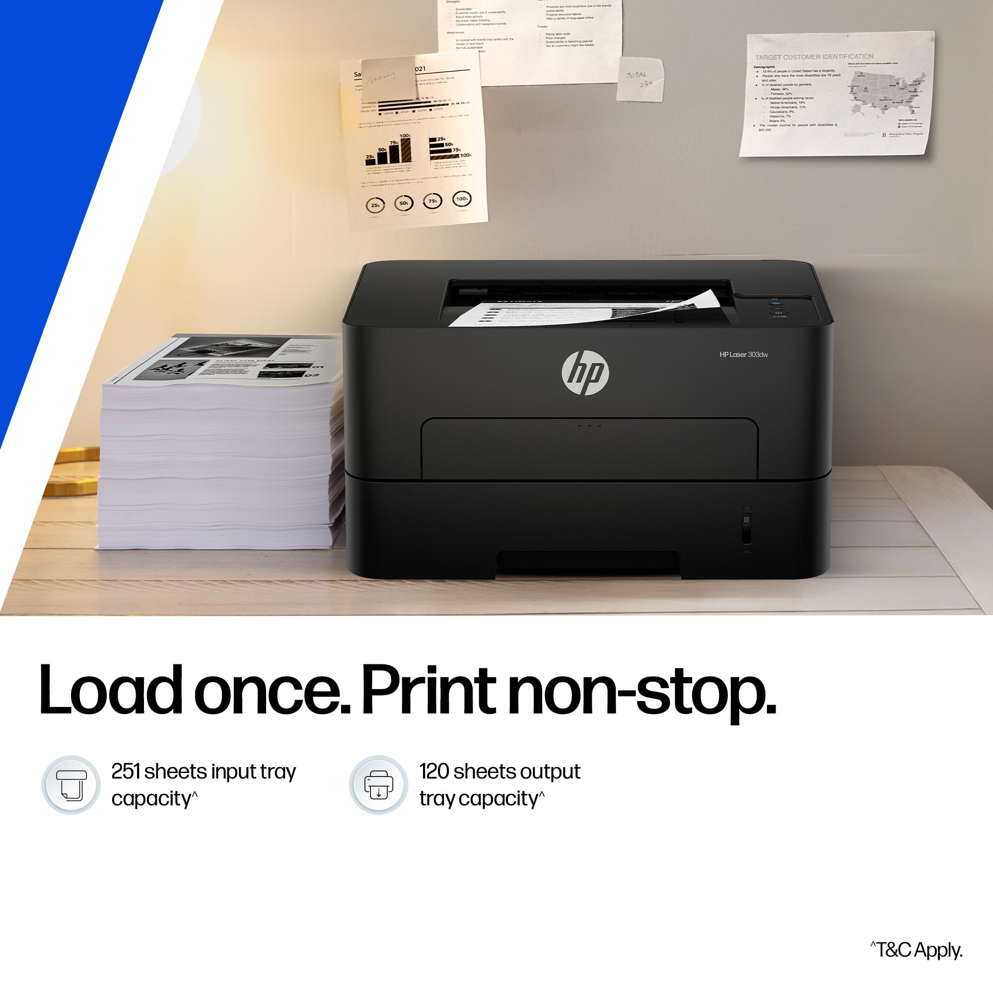 HP 303dw Auto Duplex WiFi Laser Printer (New Launch), 30 PPM, 256 MB Memory, Black — Amazon image 5