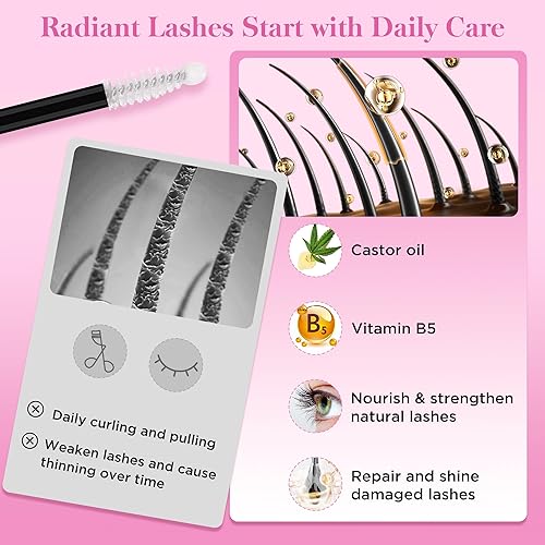 Vista 4 de BEPHOLAN Removedor de pegamento para pestañas y suero esencial para pestañas, eliminación de adhesivo de unión y sellado, aceite de ricino orgánico