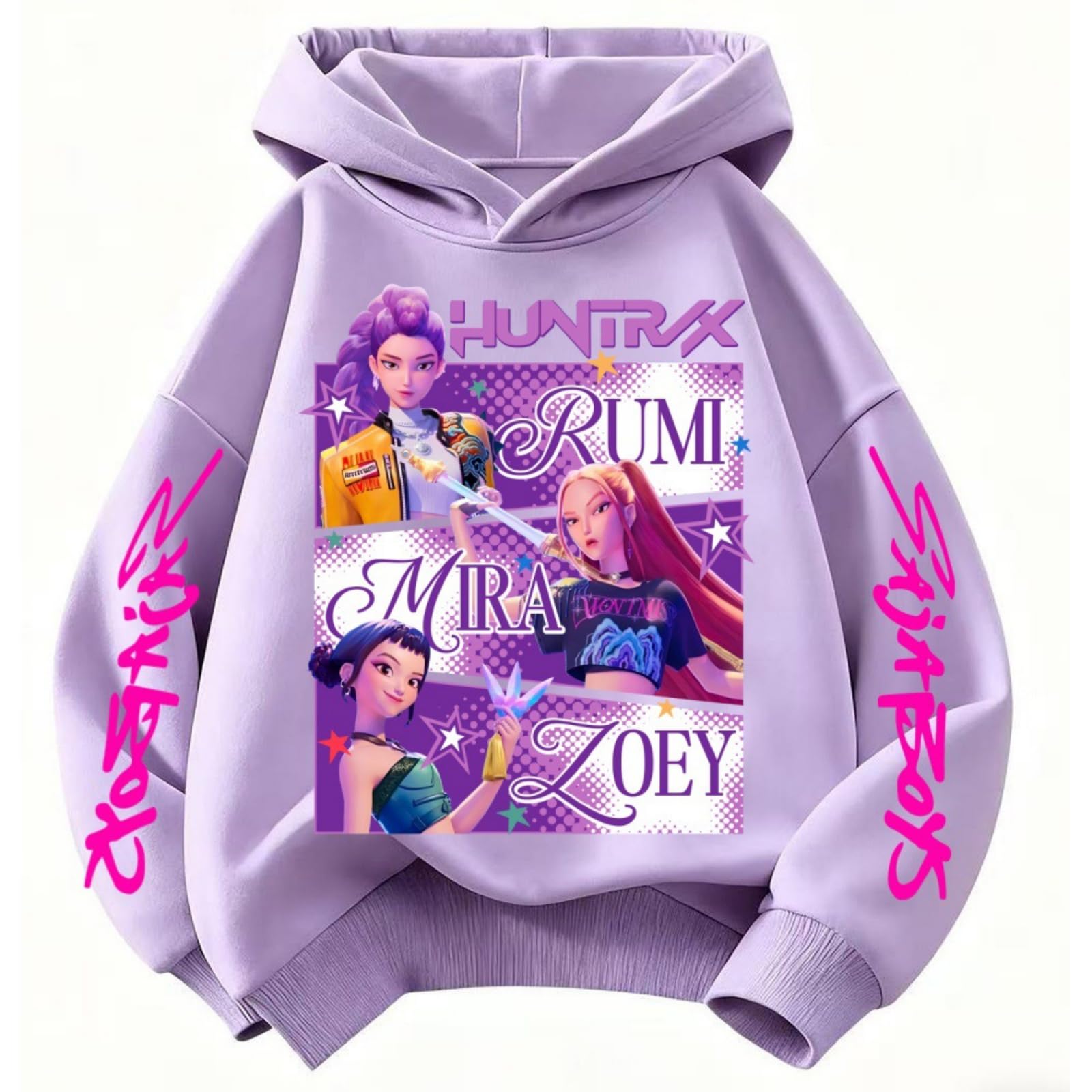 K-Pop Hoodie For Girls Teens Trendy Long Sleeve Sweatshirt Graphic Print Cozy Hunters Hoodies De-Mon Pullover — view 2