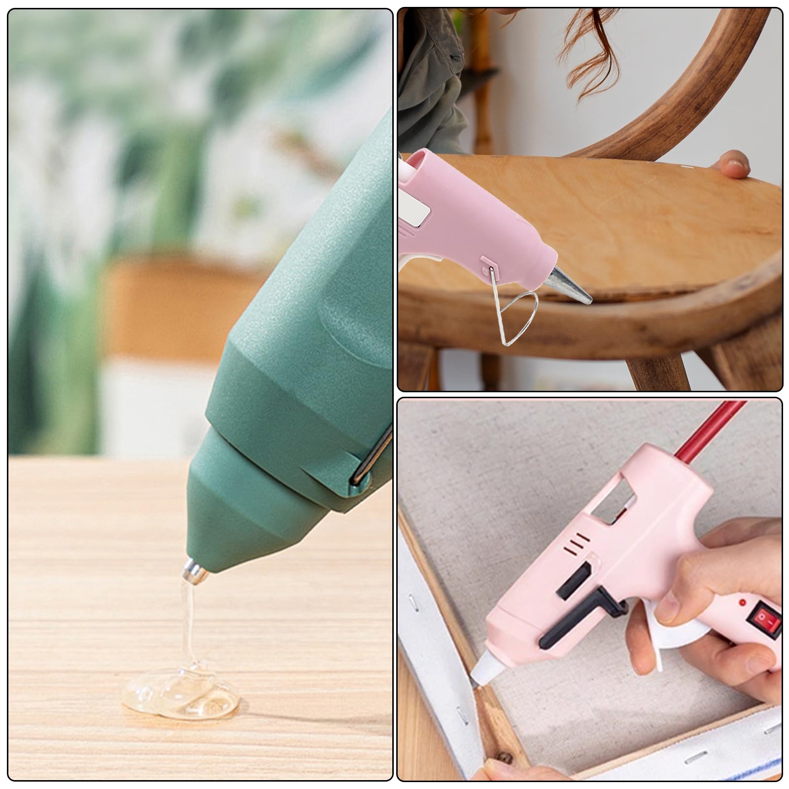 40 Pezzi Colla a Caldo 7 x 100 mm, Stick Colla a Caldo per Pistola, Ricariche Colla a Caldo Trasparenti & Nero, Ad Asciugatura Rapida, Bastoncini di Colla a Caldo per Fai da Te, Riparazione