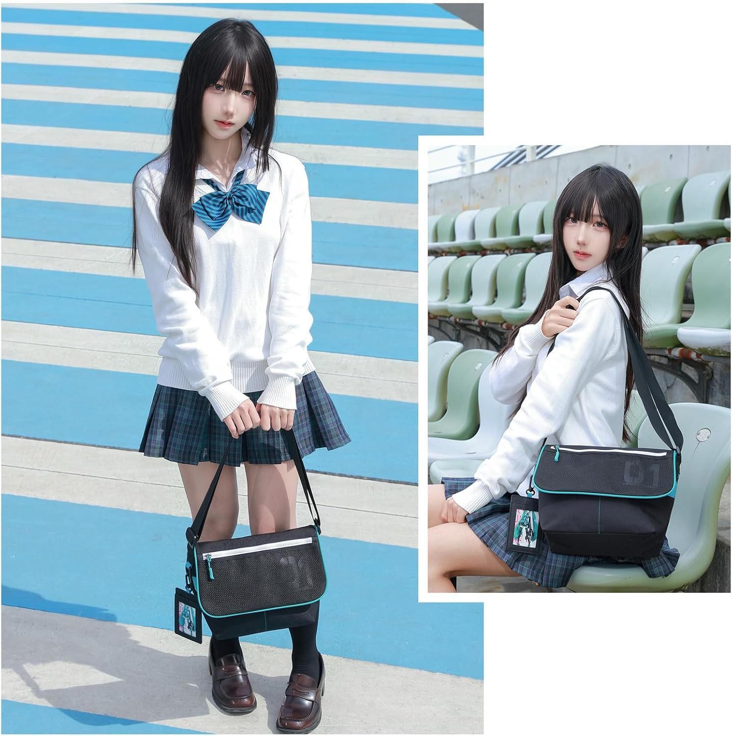 FIREFIRST Crossbody Shoulder Messenger Bag for Hatsune Miku & Kagamine Rin/Len for Men Women