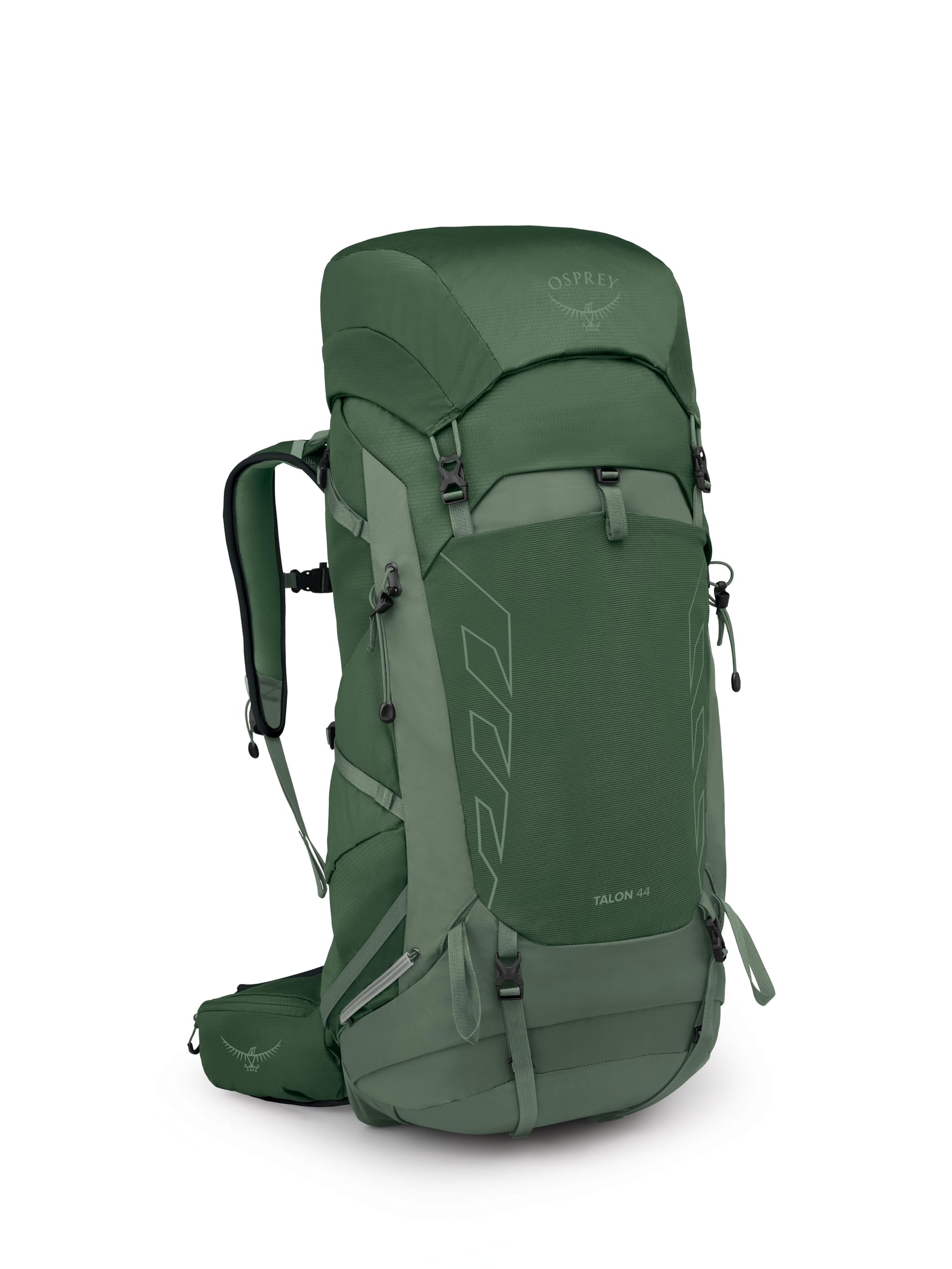 Osprey Talon 44L Men's Lightweight Hiking Backpack - Daypack for Travel & Camping, Green Canopy/Pine Leaf, S/M