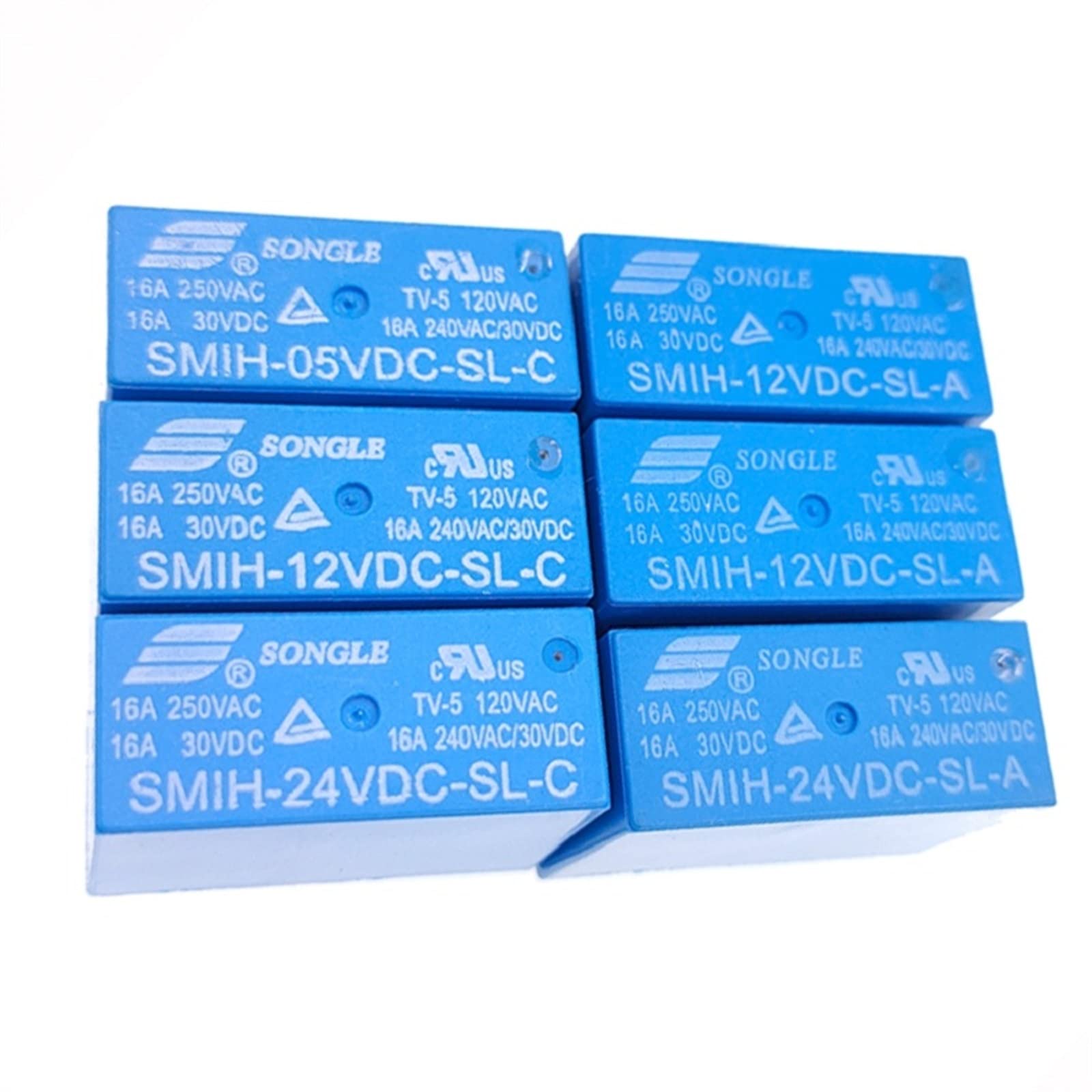 Relé SMIH-12VDC-SL-C 8PIN conmutado de 16A para circuitos impresos PCB de 12V