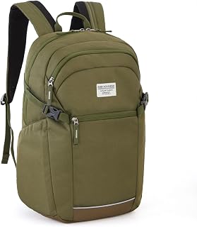 Work Backpack, Travel Laptop Backpack for Women Men with Luggage Sleeve, Fit 15.6Inch Laptop, Water Resistant Bookbag Carry on BagPack, Army Green
