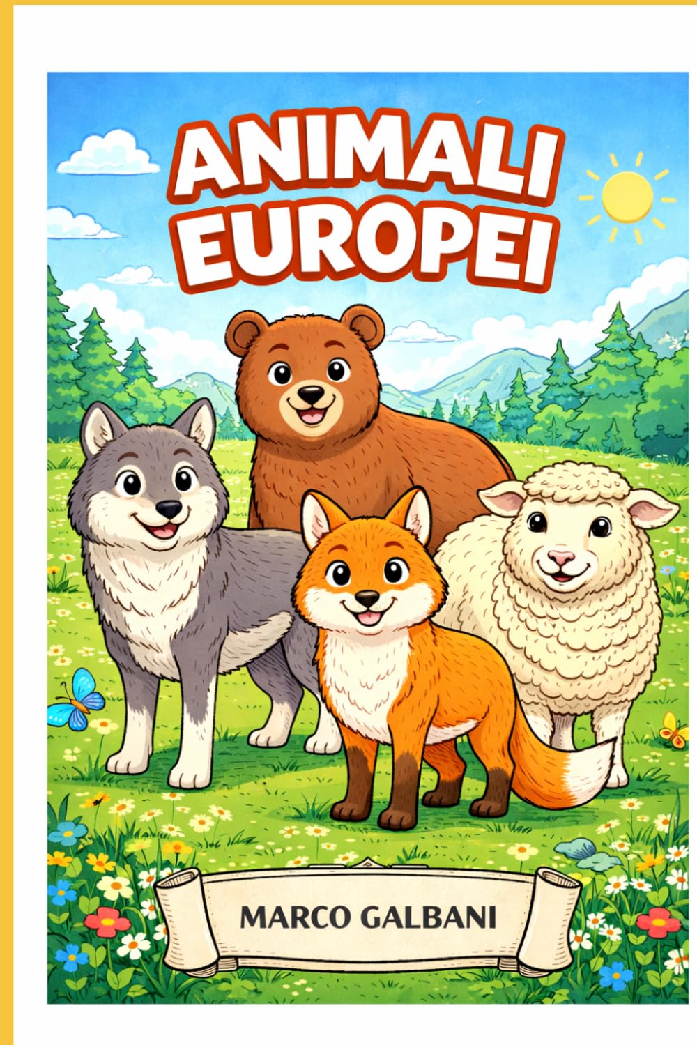animali europei da colorare (LIBRI DA COLORARE PER BAMBINI)
