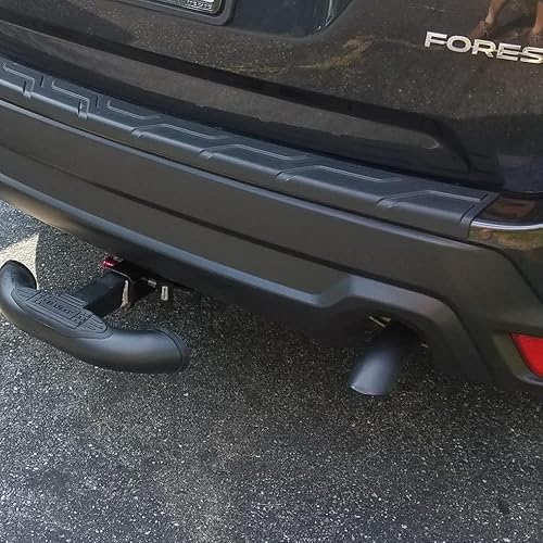 Miniatura 6 de A-KARCK Punta de escape de giro de entrada de 2.5 pulgadas, color negro, entrada de 2.5 pulgadas, salida de 2.5 pulgadas, punta de tubo de escape de