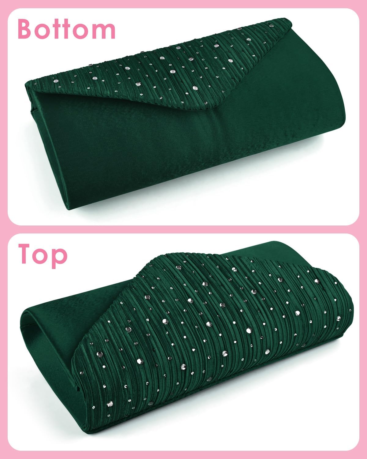 TINDTOP Evening Clutch Purses for Women Handbags for Formal Wedding Party Cocktail Prom Crossbody Shoulder Envelope Bag | for Formal Wedding, Party, Cocktail, Prom, for Formal Wedding, Party - Image 7