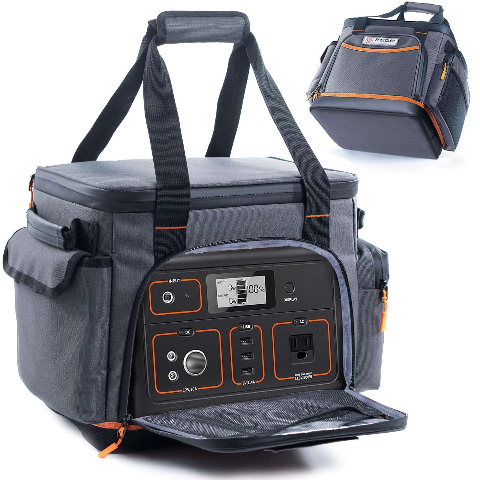 Travel Carrying Case Compatible with Jackery Explorer 1500, Portable Power Station Storage Case with Water- proof Bottom and Pocket for Jackery Accessories Solar Generator, Storage Bag Only