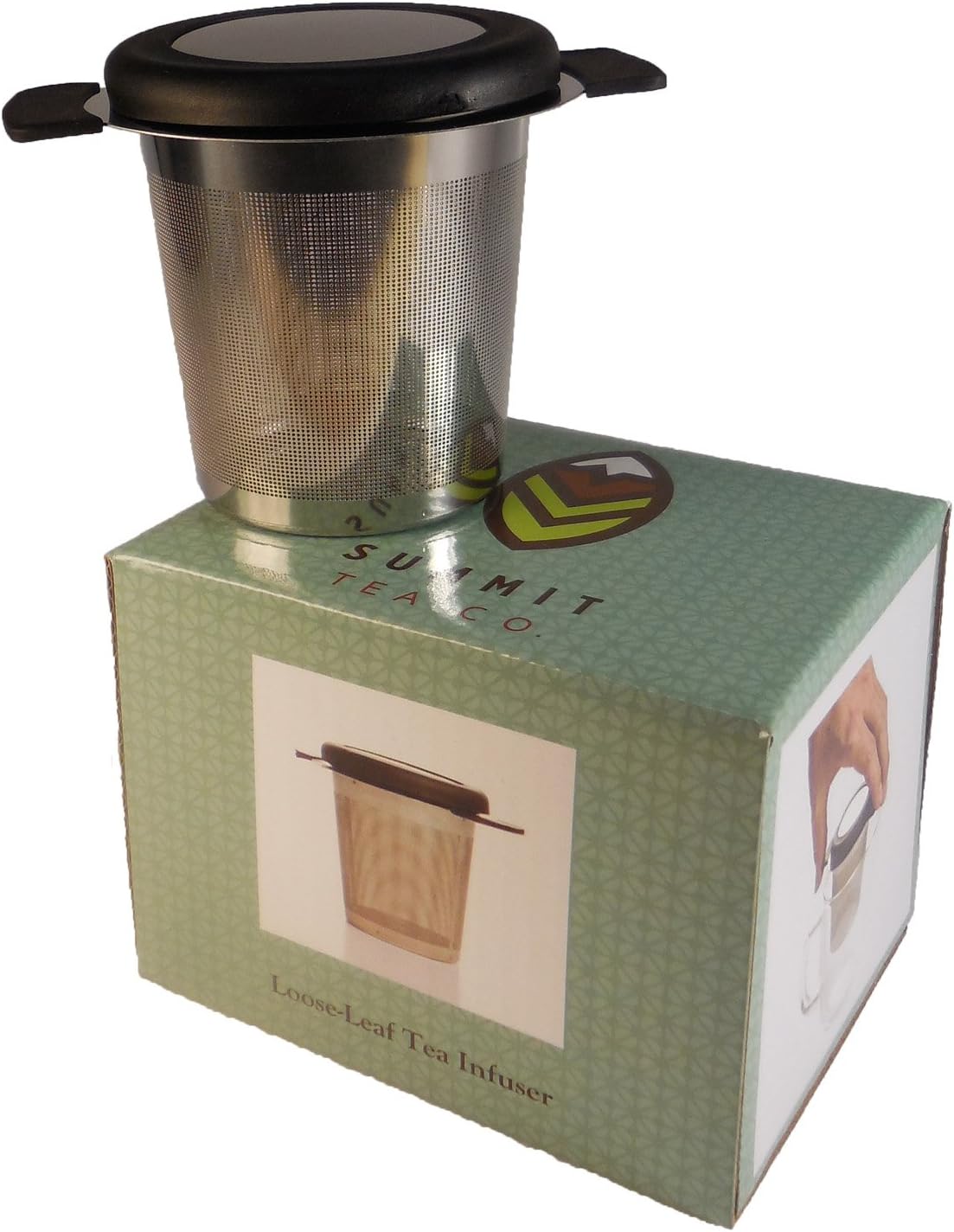 Summit Tea Best Medium Tea Infuser – Premium Stainless Steel Medium Tea Strainer Basket with Extra Fine Mesh and Lid - Brew in Mug Tea Strainer