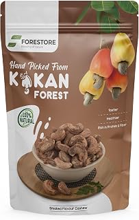 Smoked Unpeeled Roasted Cashew Nuts from Pristine Konkan - Rich and Creamy Texture with Natural Skin - Kokan Cashew High i... Price In India