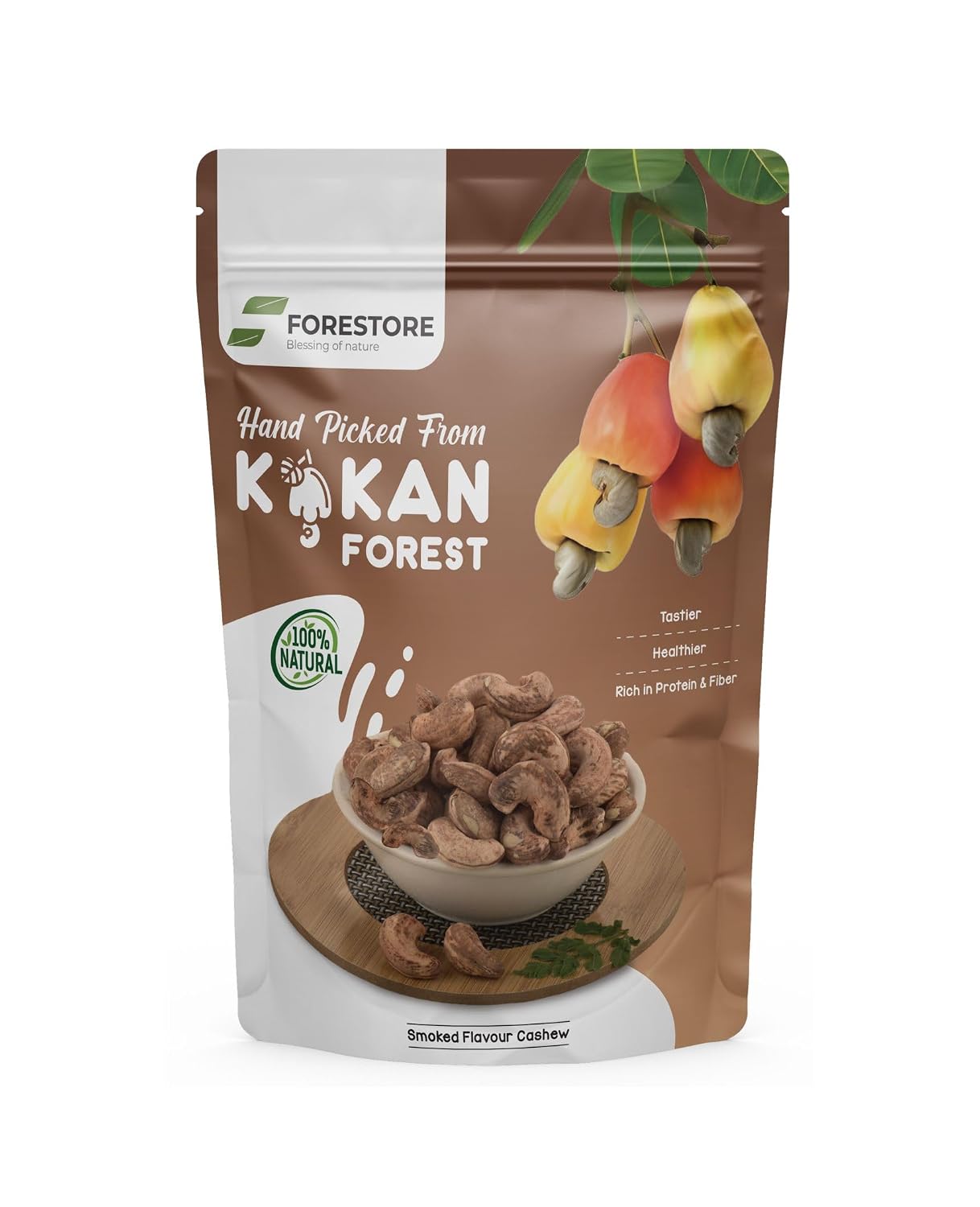 Smoked Unpeeled Roasted Cashew Nuts from Pristine Konkan - Rich and Creamy Texture with Natural Skin - Kokan Cashew High i... - Review, Price and Buying Guide