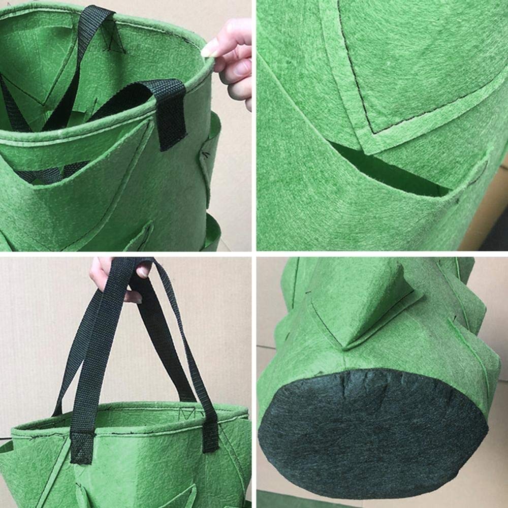 Fresa de Cultivo de Fresa Bolsa de contenedor plantador de Bricolaje Telas PE Plantación de jardinería de hortalizas espesando Maceta de Maceta Herramienta de jardín