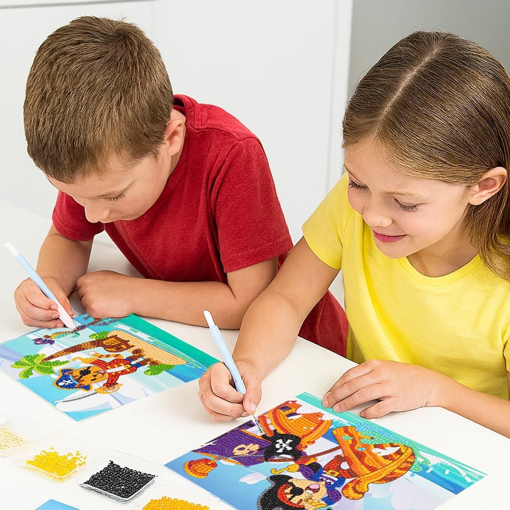 DIAMOND DOTZ Pirates A'Hoy! Diamond Painting Kit for Kids Fun Craft Set image 4