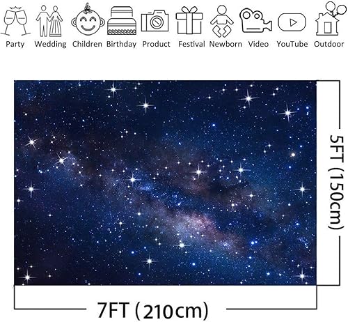 Miniatura 5 de Avezano Telón de fondo de cielo nocturno estrellado, universo, fotografía, espacio, aventura, cumpleaños, decoración de fiesta temática de galaxia,