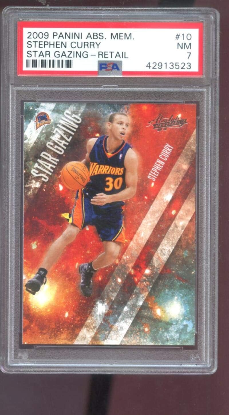 2009-10 Panini Absolute Memorabilia Star Gazing #10 Stephen Curry ROOKIE RC PSA 7 Graded NBA Basketball Card Steph Stef