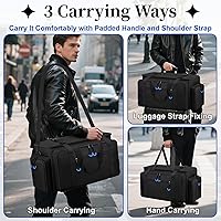 Vista 7 de Bolsa grande para cables de DJ con bolsillo para laptop y micrófono, bolsa de DJ para equipo y accesorios de música con divisores desmontables