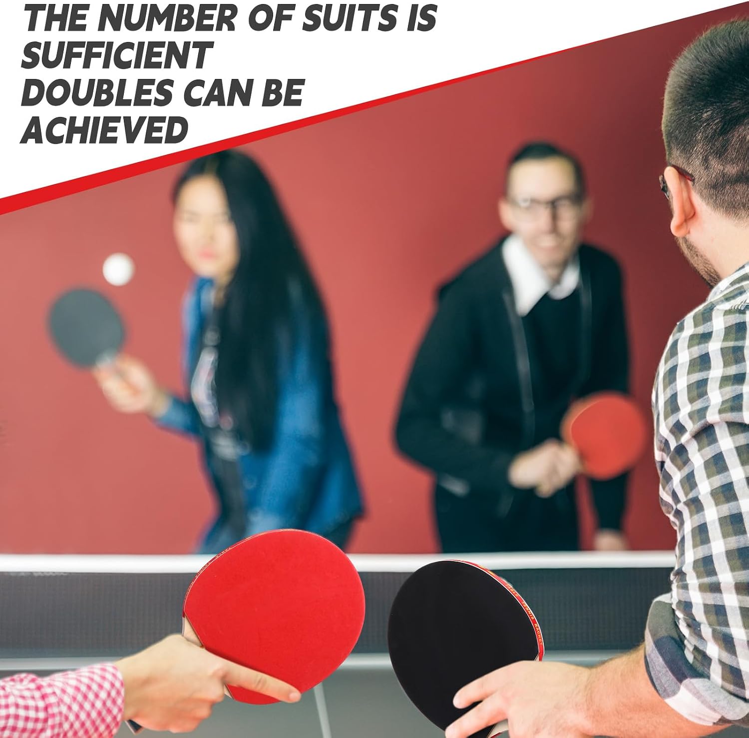 Liliful Table Tennis Rackets Set with Table Tennis Balls and Storage Bags for Indoor Outdoor