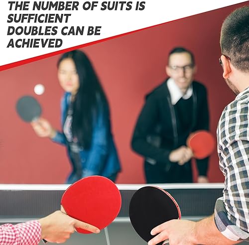 Miniatura 7 de Liliful Juego de 8 raquetas de tenis de mesa a granel, accesorios portátiles de tenis de mesa con 12 pelotas de tenis de mesa y 4 bolsas de