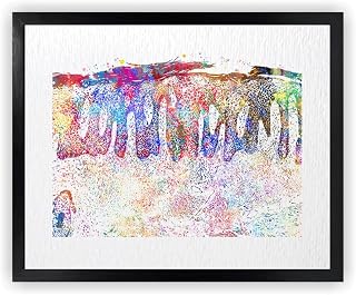 Dignovel Studios 8X10 Unframed Psoriasis Skin Epidermis Histology Dermatology Cell Clinic Medical Watercolor Art Print Poster Wall Hanging DN991