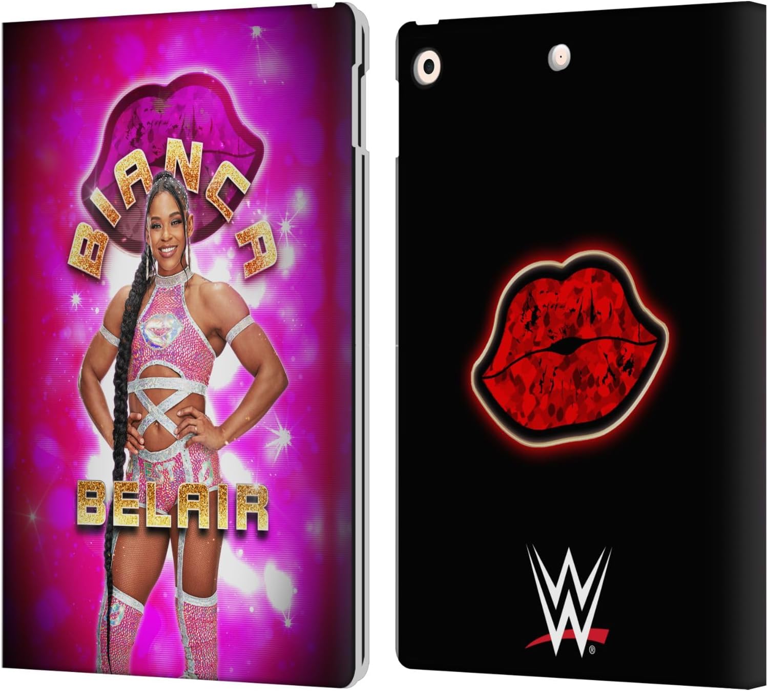 Head Case Designs Officially Licensed WWE Portrait Bianca Belair Leather Wallet Case Compatible with Apple iPad 10.2 2019/2020/2021
