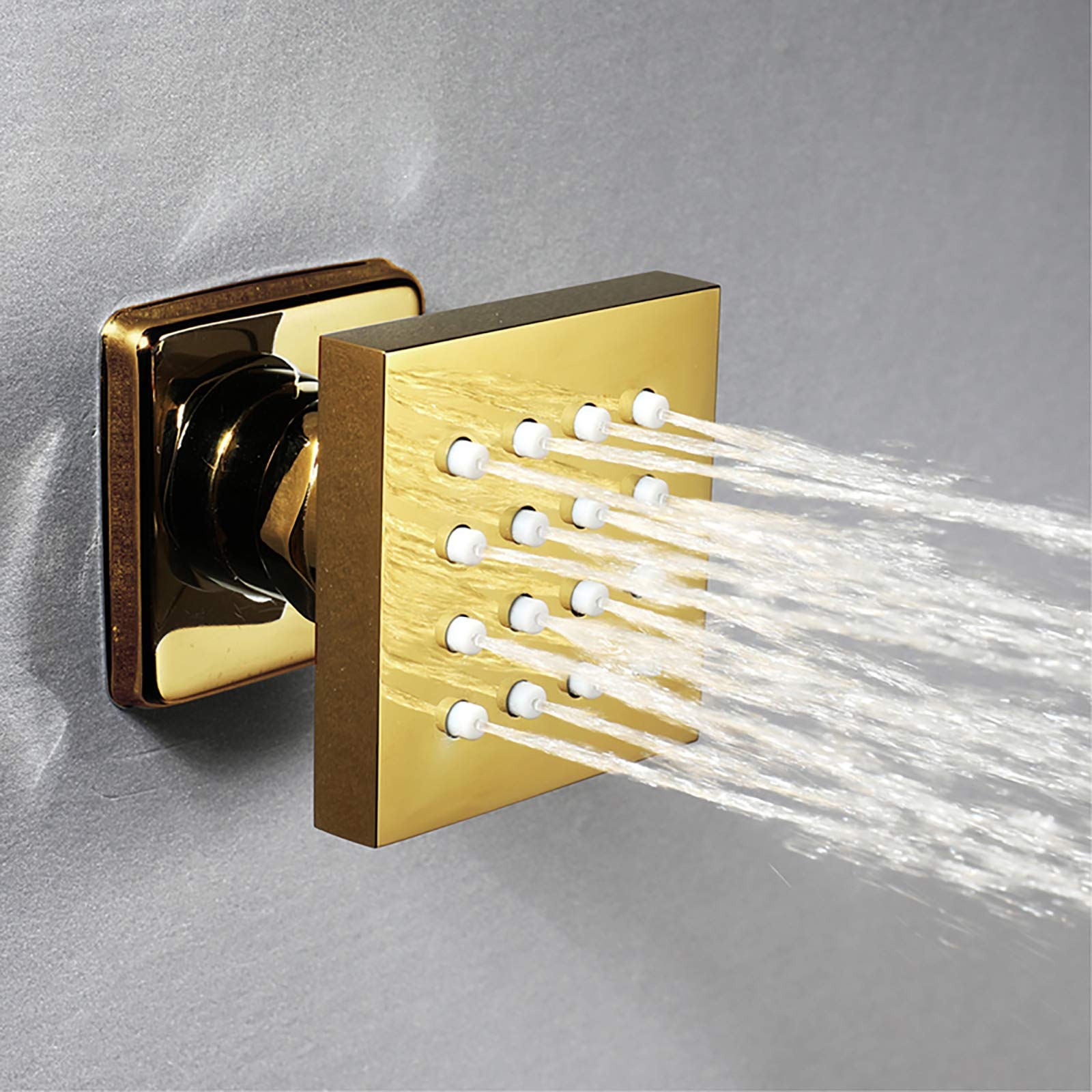 Zestaw prysznicowy Gold Rain Mixer Combo do montażu sufitowego z baterią natryskową i deszczownicą, słuchawką prysznicową, 10 cali, 10 cali, 10 cali,10 Inches