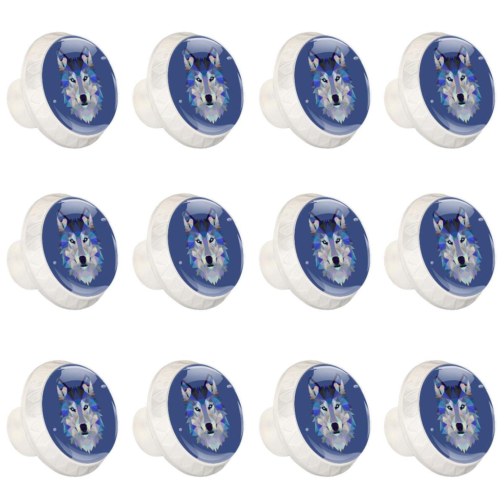 Boutons de cuisine loup hipster lot de 12 boutons ronds pour rénover vos placards