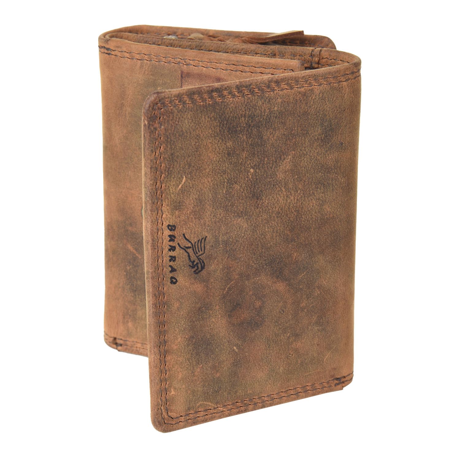 Women’s Genuine Leather Tri-Fold Wallet with RFID Protection – Compact & Stylish Purse with Multiple Card, ID & Cash Slots (Brown)-image-22