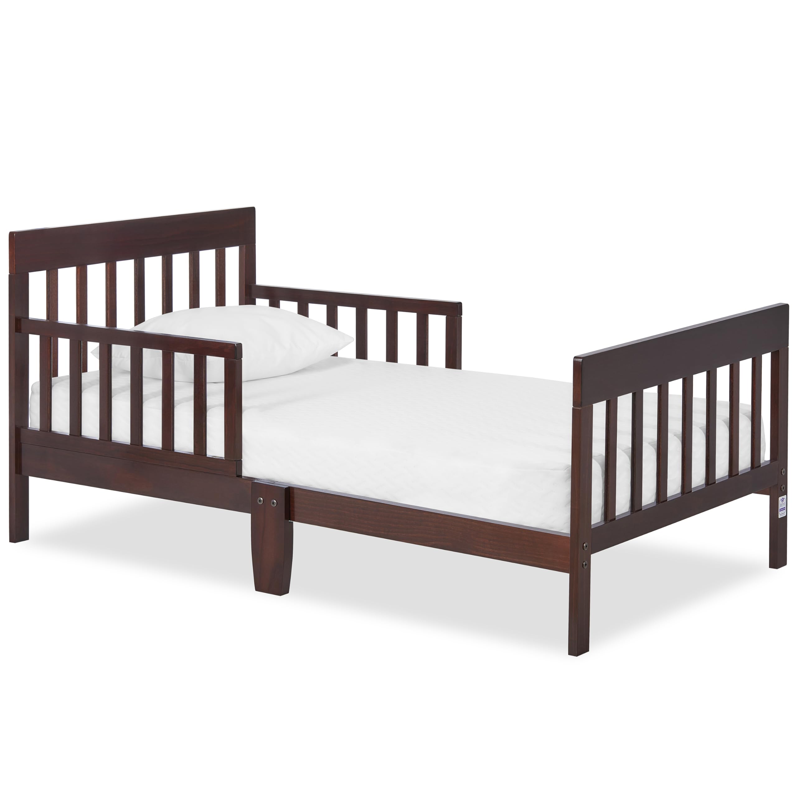 Dream On Me Finn Toddler Bed, GREENGUARD Gold, Pinewood, Espresso