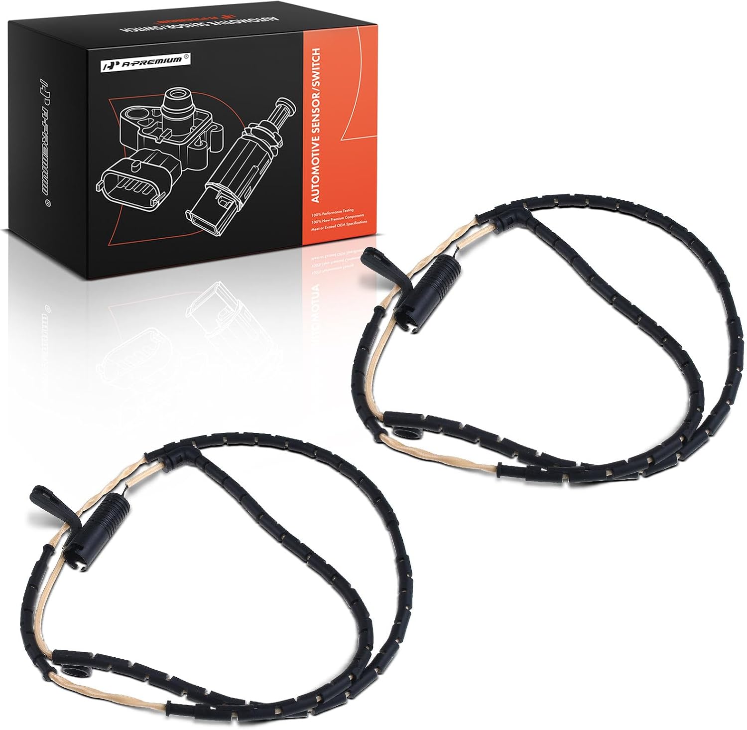 A-Premium Rear Disc Brake Pad Wear Sensors Compatible with Land Rover Range Rover 2006-2012, 2-PC Set